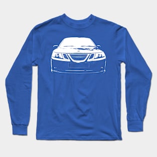 Saab 9-3 2nd generation classic car white monoblock Long Sleeve T-Shirt